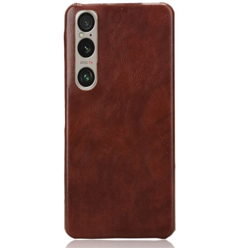 Hoesje Sony Xperia 1 Vi Litchi-leereffect Bescherming Hoesje