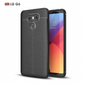 Hoesje voor LG G6 Dubbele Lijn Litchi Leder Effect