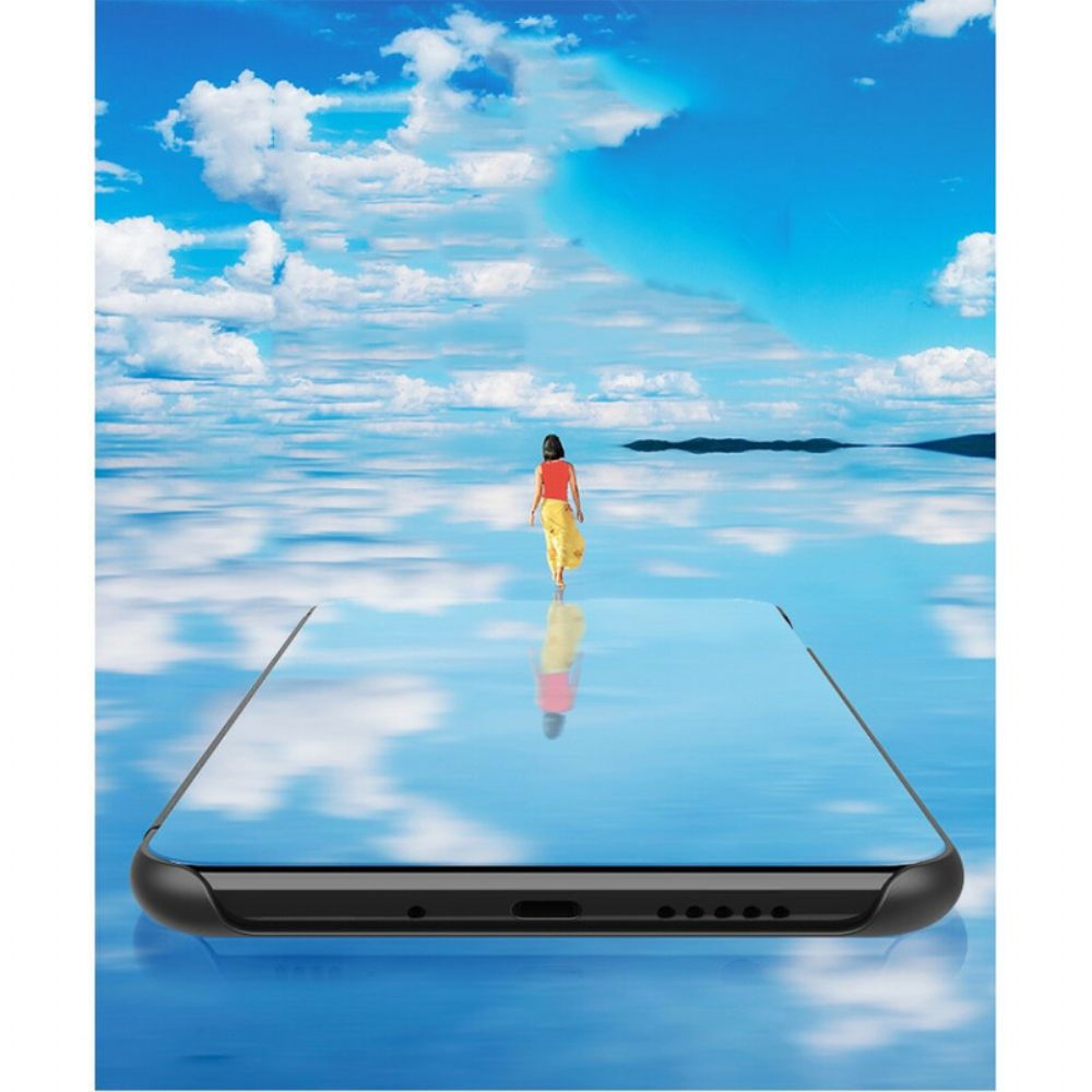 Bescherming Hoesje voor Samsung Galaxy M51 Spiegel En Kunstleer