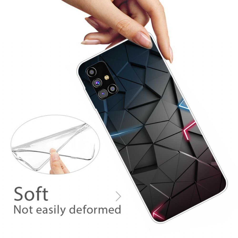 Hoesje voor Samsung Galaxy M51 Flexibele Geometrie