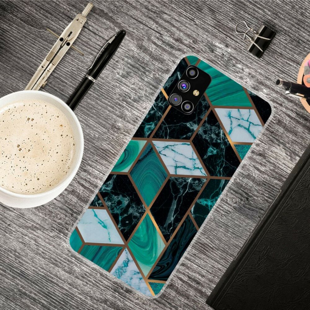 Hoesje voor Samsung Galaxy M51 Geometrisch Marmer