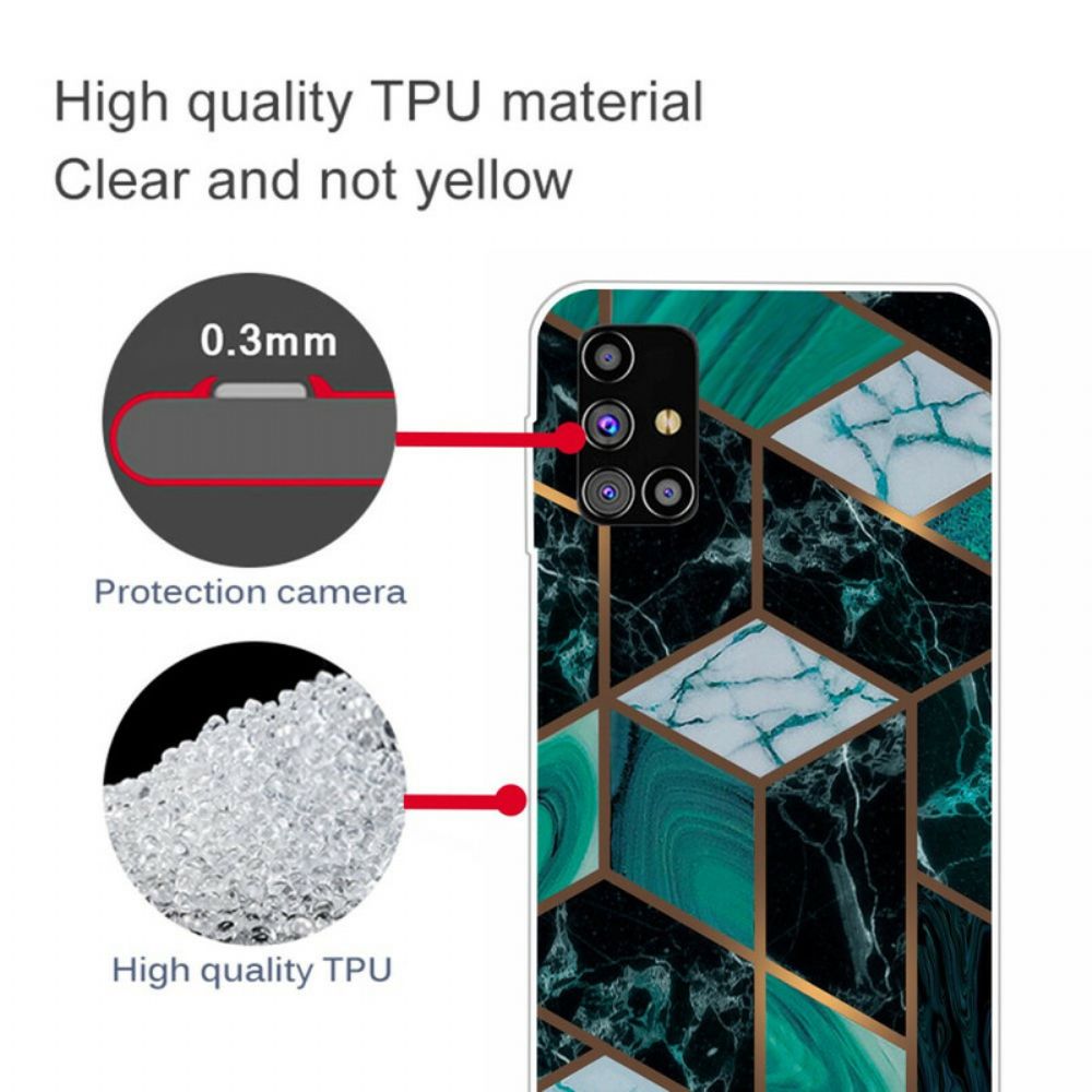 Hoesje voor Samsung Galaxy M51 Geometrisch Marmer