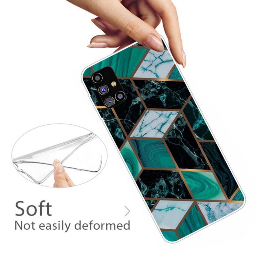 Hoesje voor Samsung Galaxy M51 Geometrisch Marmer