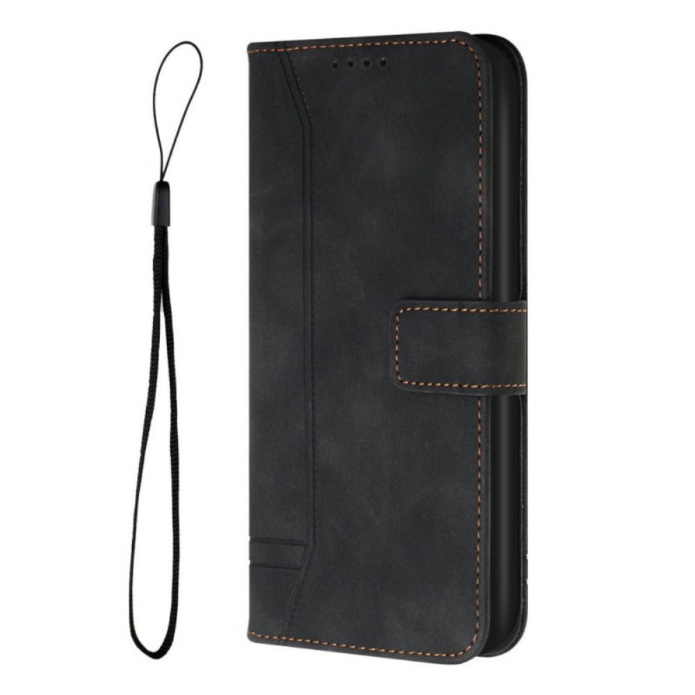 Leren Hoesje voor Samsung Galaxy M51 Glimlach Met Lanyard