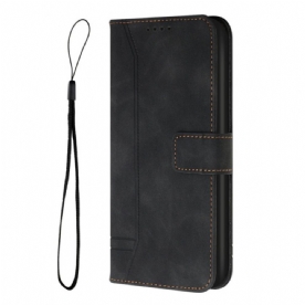 Leren Hoesje voor Samsung Galaxy M51 Glimlach Met Lanyard