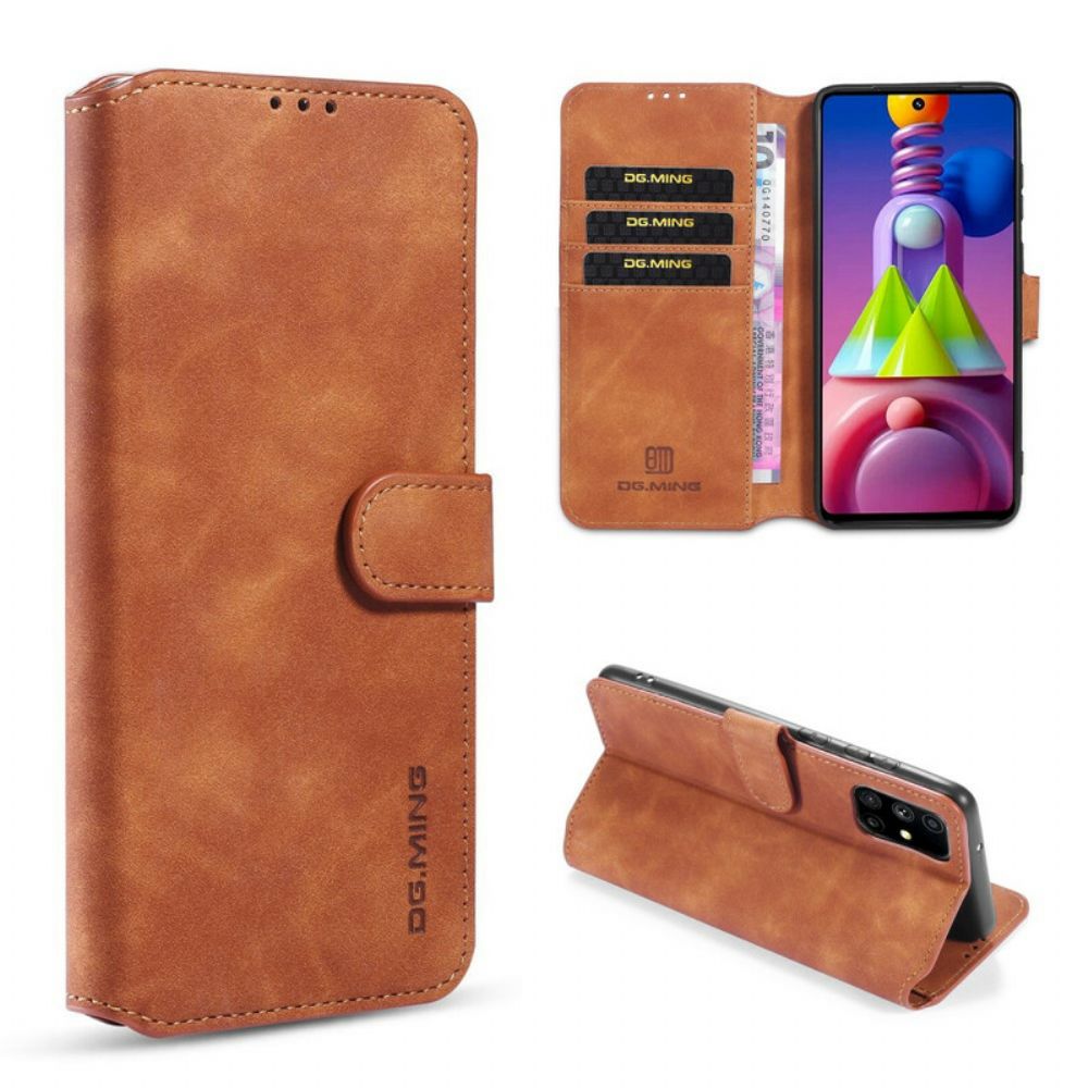 Leren Hoesje voor Samsung Galaxy M51 Vintage Leereffect Khazneh