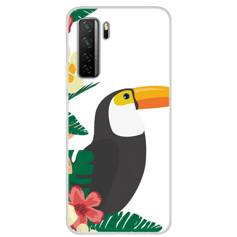 Telefoonhoesje voor Huawei P40 Lite 5G Transparante Toukan In De Jungle