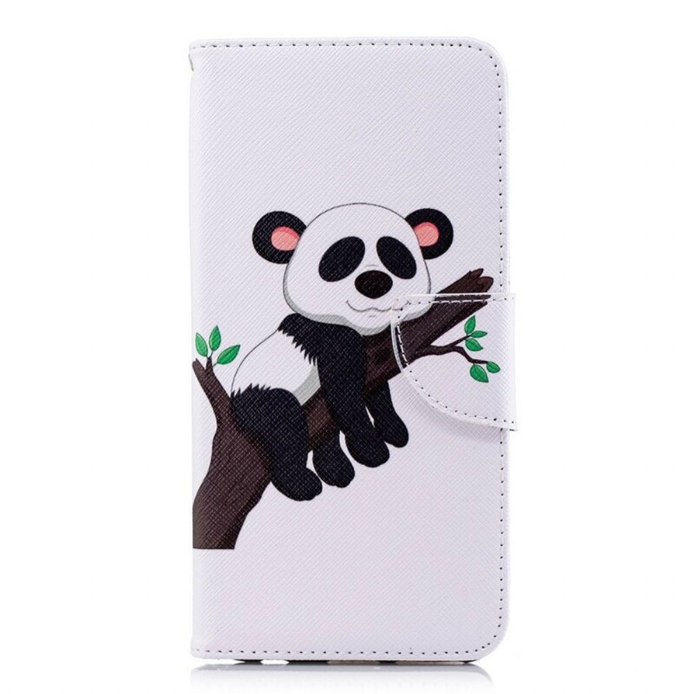 Leren Hoesje voor Huawei Y7 2018 / Honor 7C Luie Panda