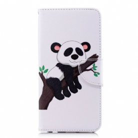 Leren Hoesje voor Huawei Y7 2018 / Honor 7C Luie Panda