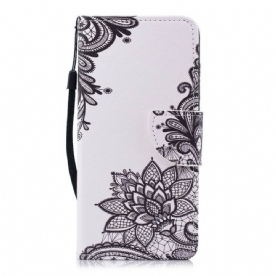 Leren Hoesje voor Huawei Y7 2018 / Honor 7C Met Ketting Mandala Met Zwarte Bandjes