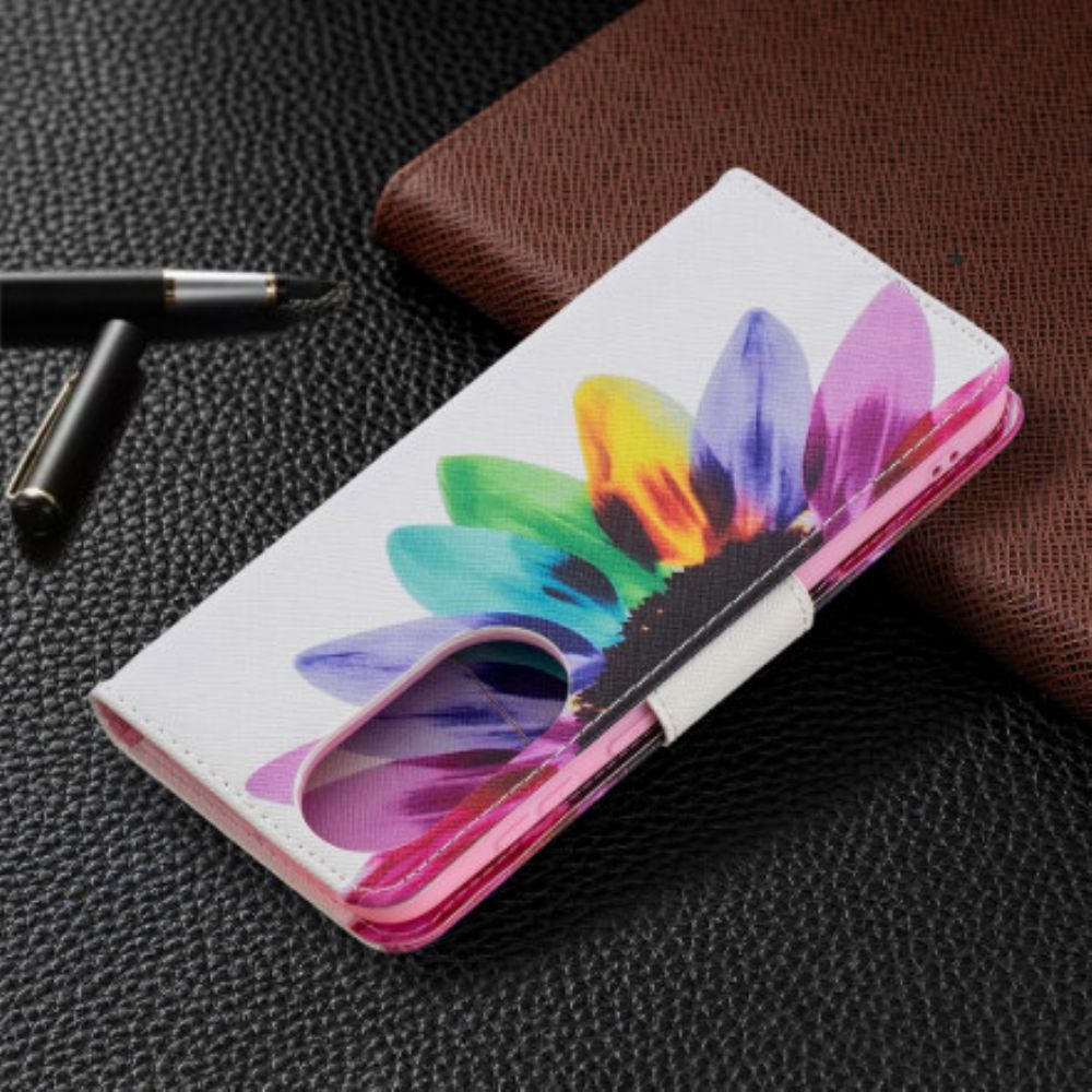 Folio-hoesje voor Huawei P50 Aquarel Bloem