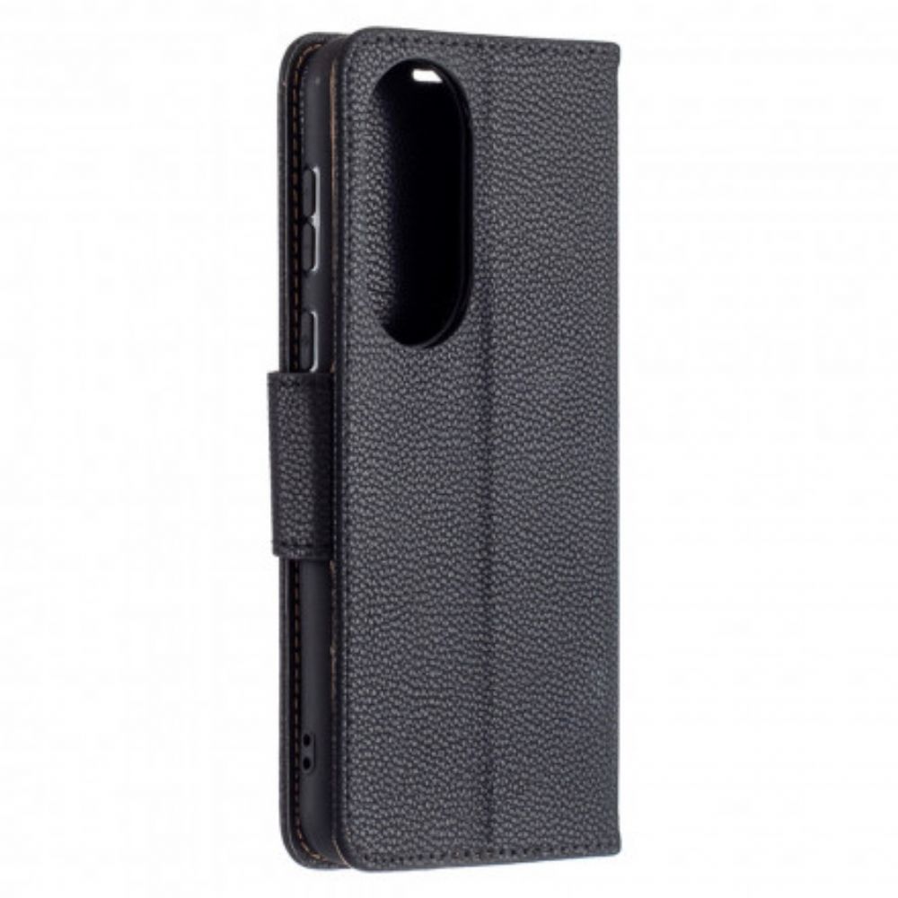 Folio-hoesje voor Huawei P50 Flip Case Litchi Flap Schuin