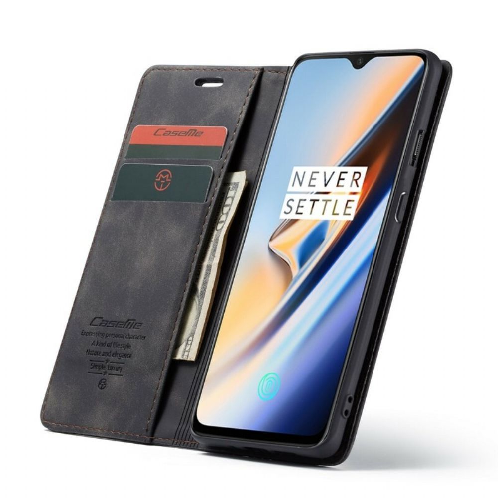 Bescherming Hoesje voor OnePlus 7 Folio-hoesje Caseme Kunstleer