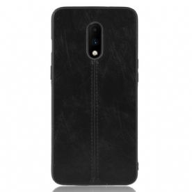 Hoesje voor OnePlus 7 Naad Leereffect