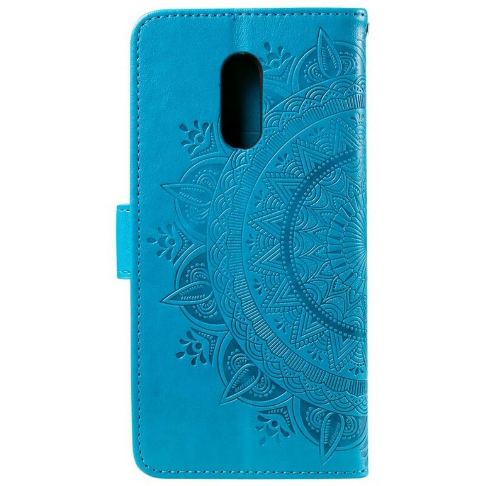 Leren Hoesje voor OnePlus 7 Zon Mandala