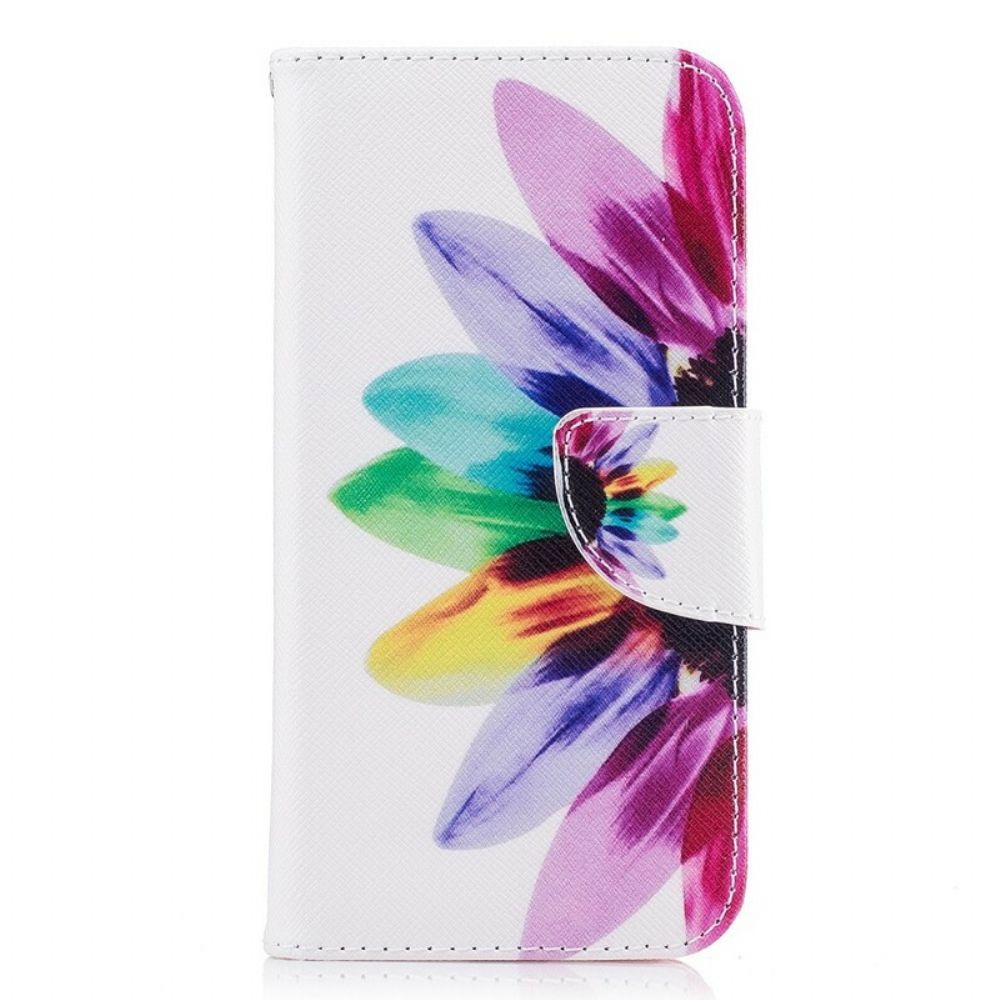 Folio-hoesje voor Samsung Galaxy J7 2017 Aquarel Bloem