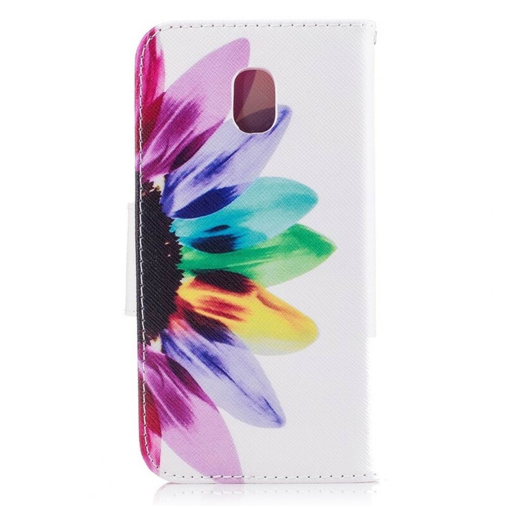 Folio-hoesje voor Samsung Galaxy J7 2017 Aquarel Bloem