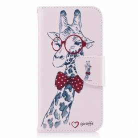 Folio-hoesje voor Samsung Galaxy J7 2017 Nerdy Giraf