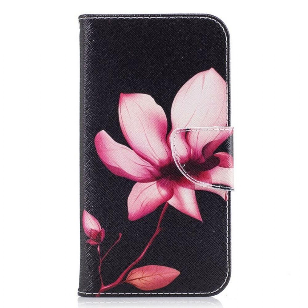 Folio-hoesje voor Samsung Galaxy J7 2017 Roze Bloem