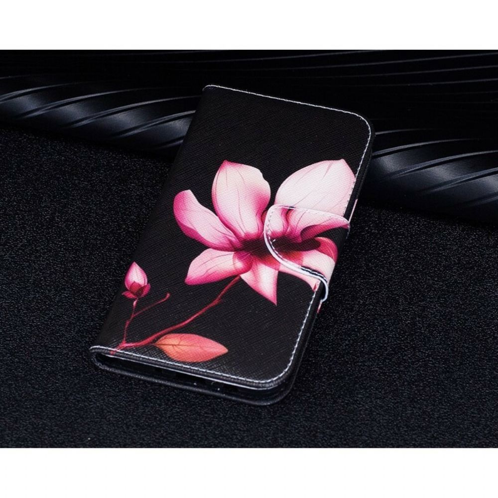 Folio-hoesje voor Samsung Galaxy J7 2017 Roze Bloem