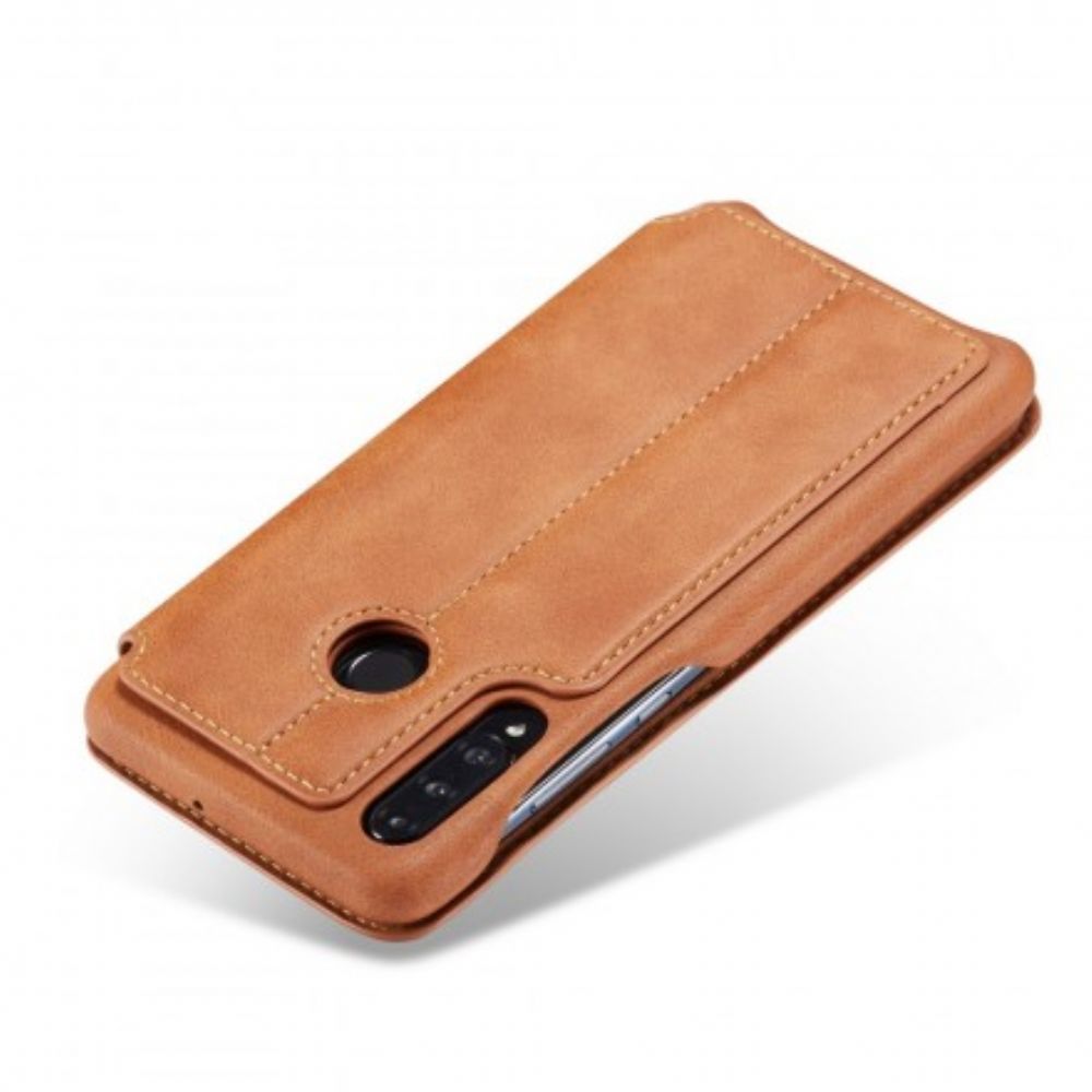 Bescherming Hoesje voor Huawei P30 Lite Folio-hoesje Lc.imeeke Leereffect