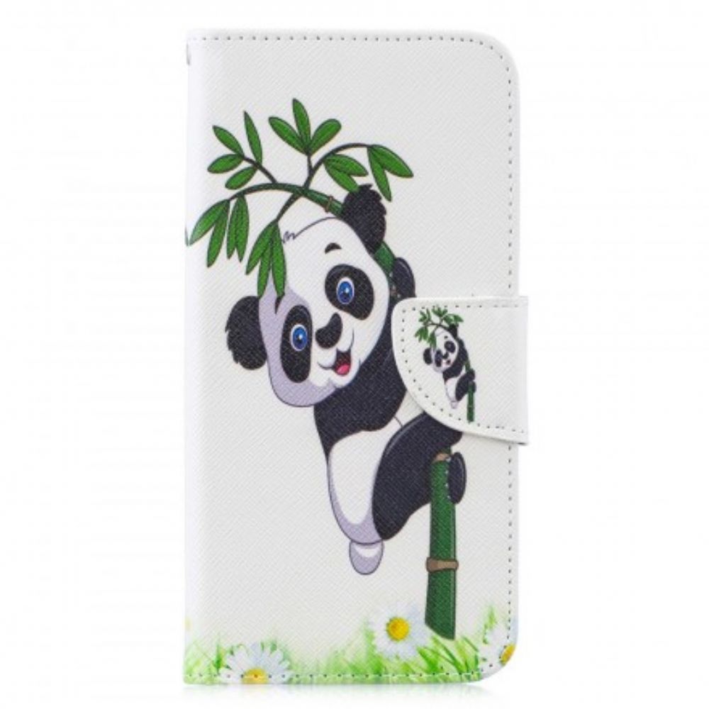 Flip Case voor Huawei P30 Lite Panda Op Bamboe