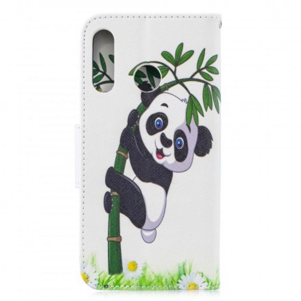 Flip Case voor Huawei P30 Lite Panda Op Bamboe