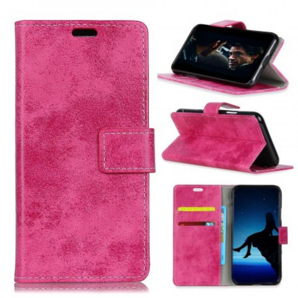 Flip Case voor Huawei P30 Lite Vintage Leereffect