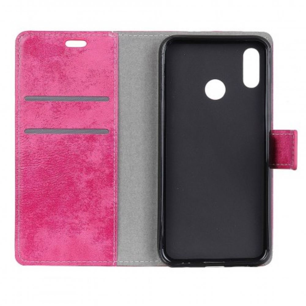 Flip Case voor Huawei P30 Lite Vintage Leereffect