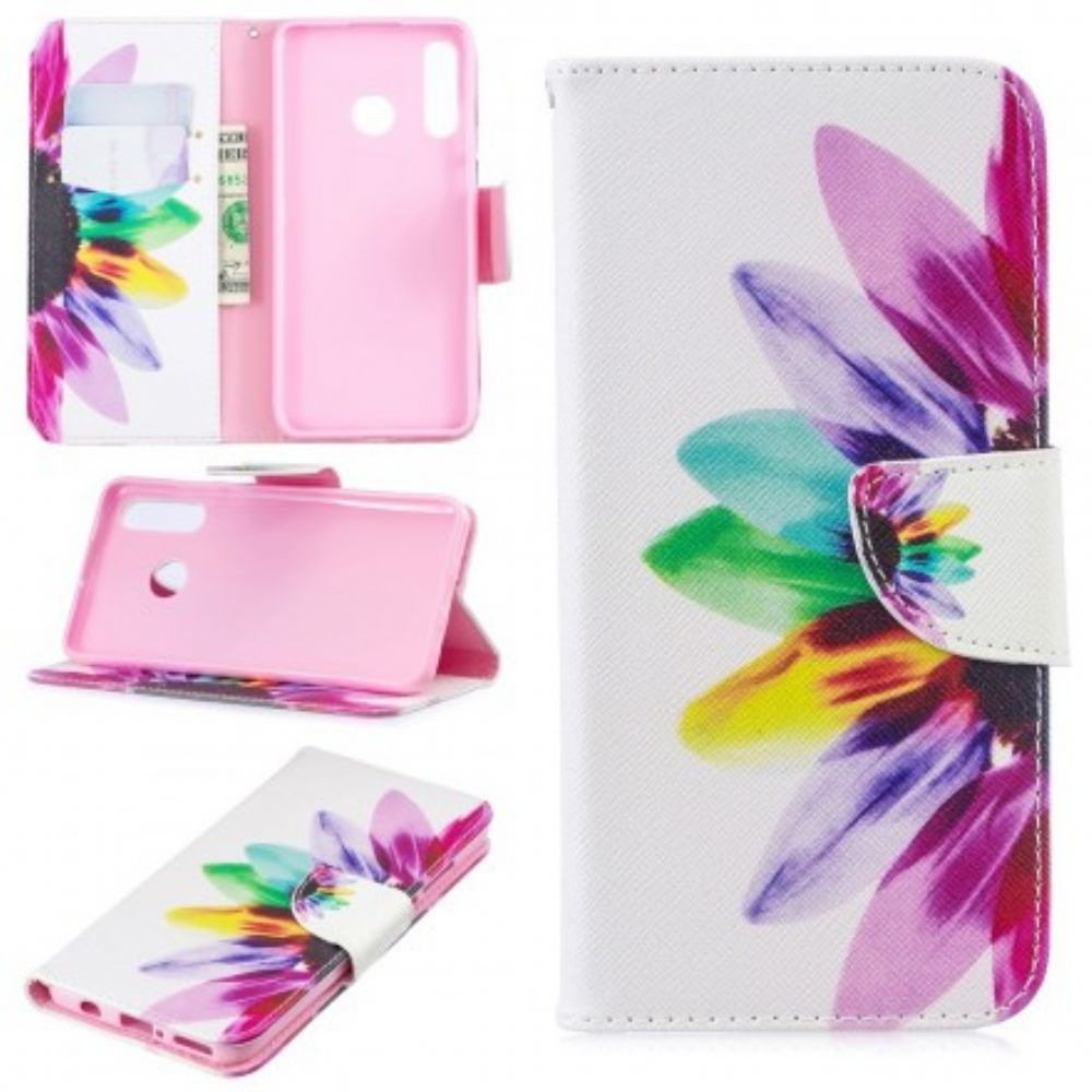 Folio-hoesje voor Huawei P30 Lite Aquarel Bloem