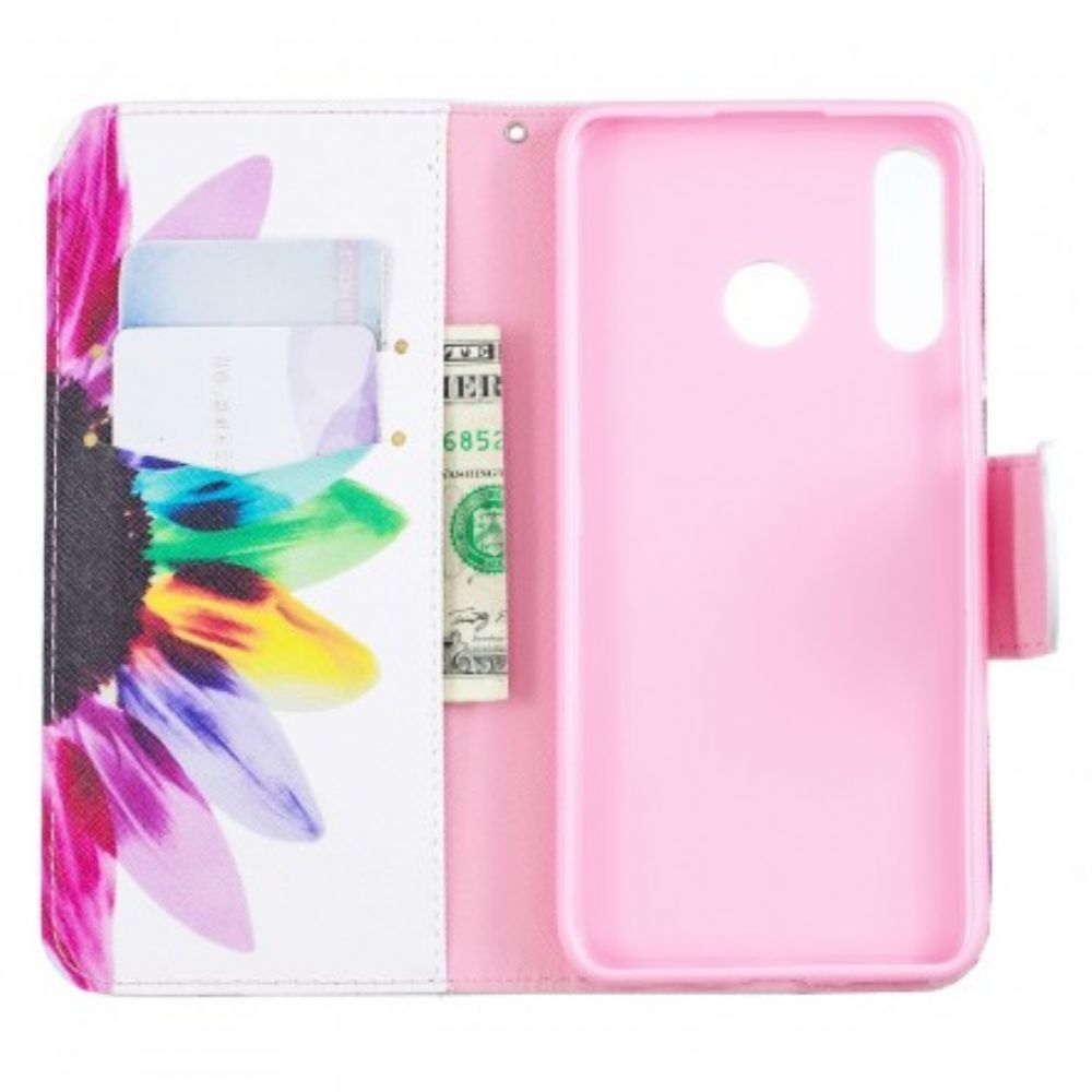 Folio-hoesje voor Huawei P30 Lite Aquarel Bloem