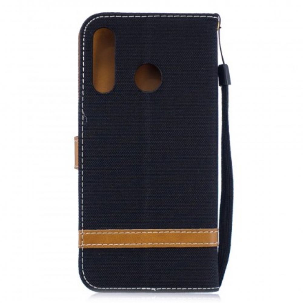 Folio-hoesje voor Huawei P30 Lite Met Ketting Band Met Stof En Leereffect