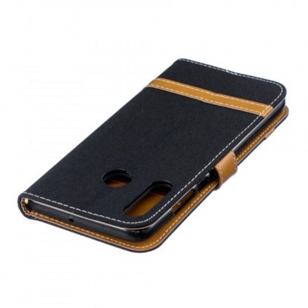 Folio-hoesje voor Huawei P30 Lite Met Ketting Band Met Stof En Leereffect