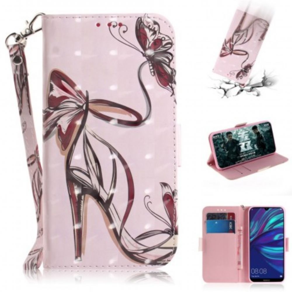 Folio-hoesje voor Huawei P30 Lite Met Ketting Bandpomp