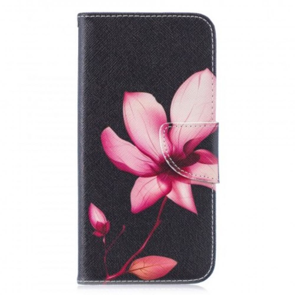 Folio-hoesje voor Huawei P30 Lite Roze Bloem