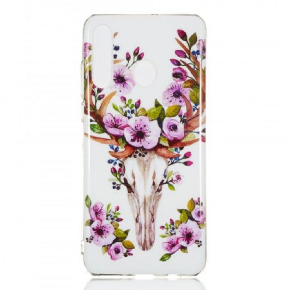 Hoesje voor Huawei P30 Lite Fluorescerende Bloem Eland