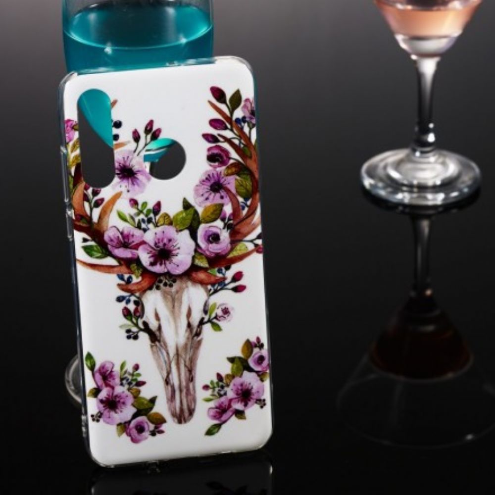 Hoesje voor Huawei P30 Lite Fluorescerende Bloem Eland