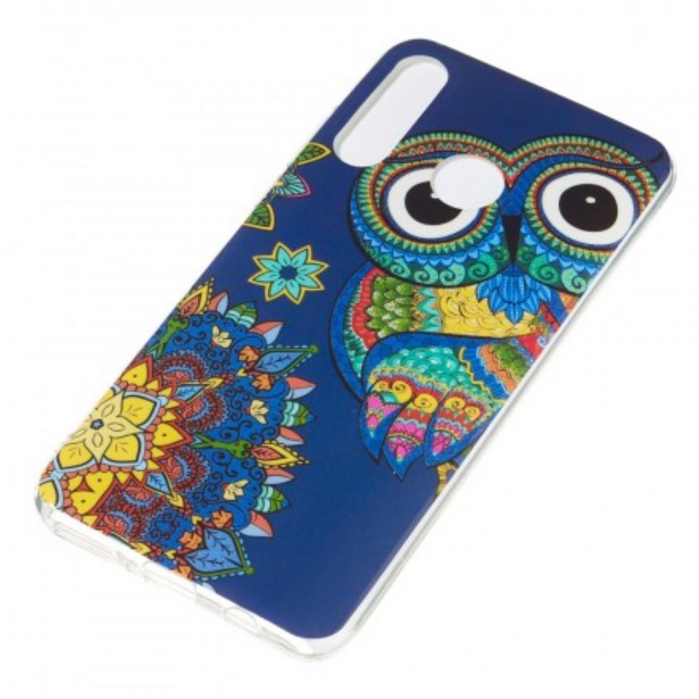 Hoesje voor Huawei P30 Lite Fluorescerende Uil Mandala