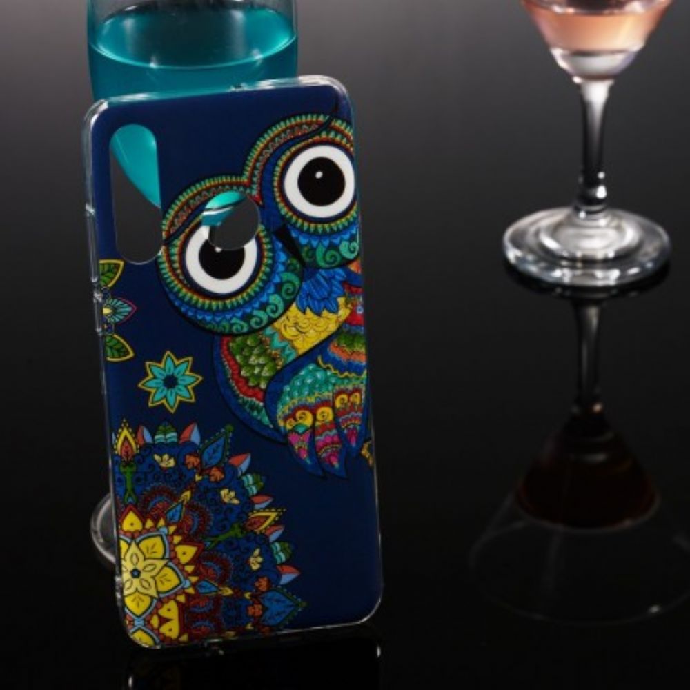 Hoesje voor Huawei P30 Lite Fluorescerende Uil Mandala