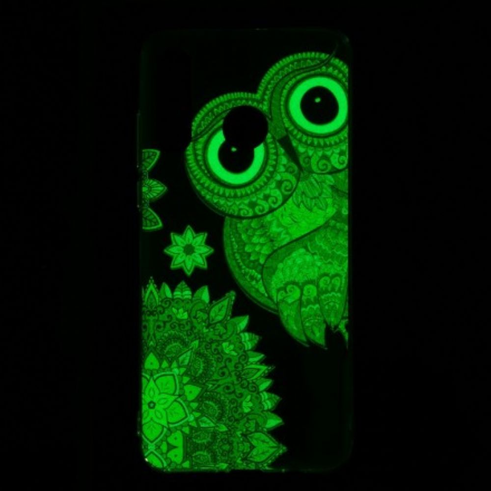 Hoesje voor Huawei P30 Lite Fluorescerende Uil Mandala