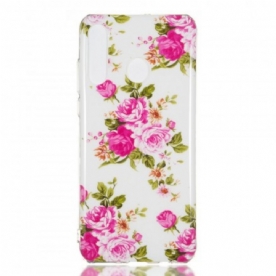 Hoesje voor Huawei P30 Lite Fluorescerende Vrijheidsbloemen