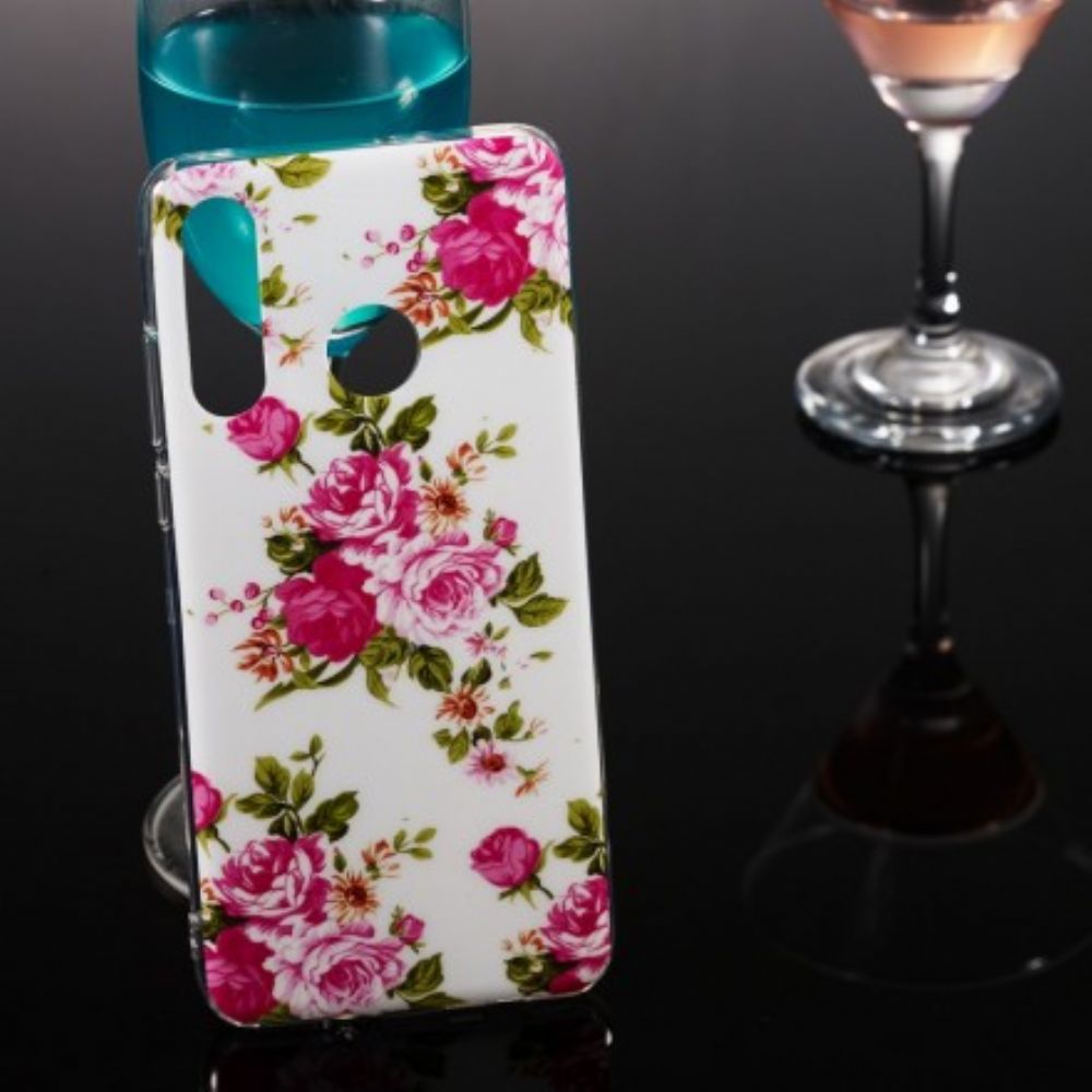 Hoesje voor Huawei P30 Lite Fluorescerende Vrijheidsbloemen