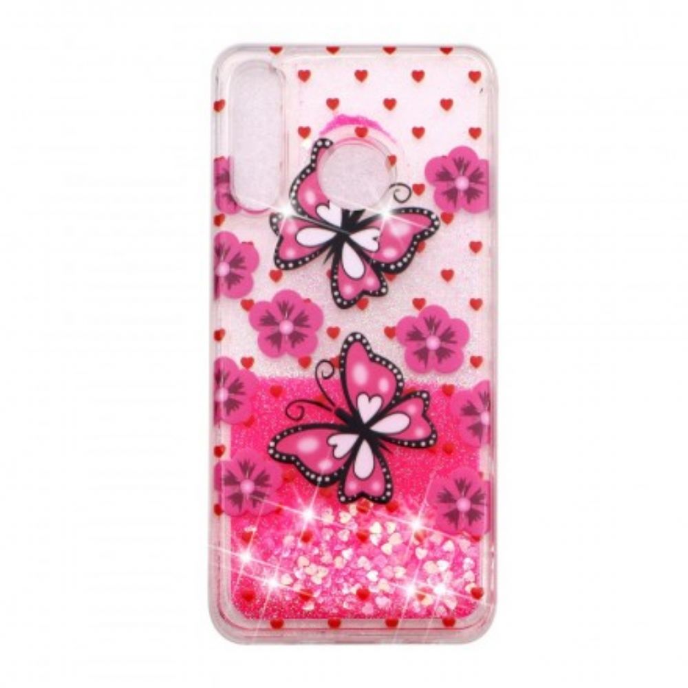 Hoesje voor Huawei P30 Lite Glitter Vlinders