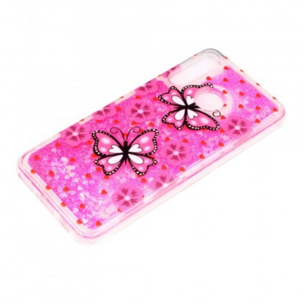 Hoesje voor Huawei P30 Lite Glitter Vlinders