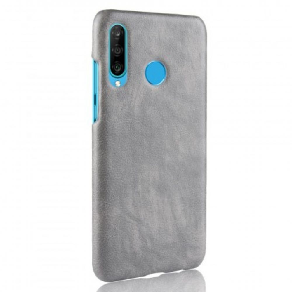 Hoesje voor Huawei P30 Lite Litchi-leereffect