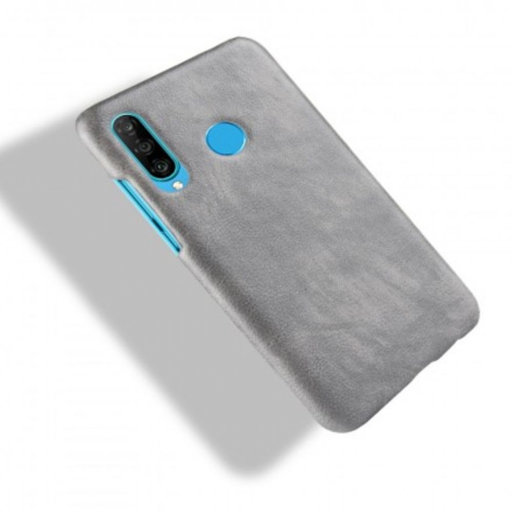 Hoesje voor Huawei P30 Lite Litchi-leereffect