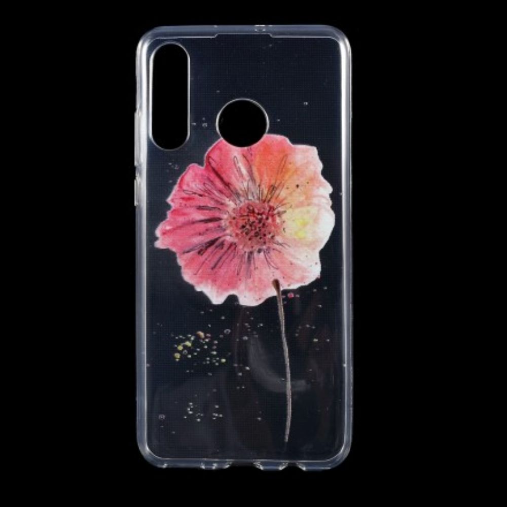 Hoesje voor Huawei P30 Lite Naadloos Aquarel Bloemenpatroon