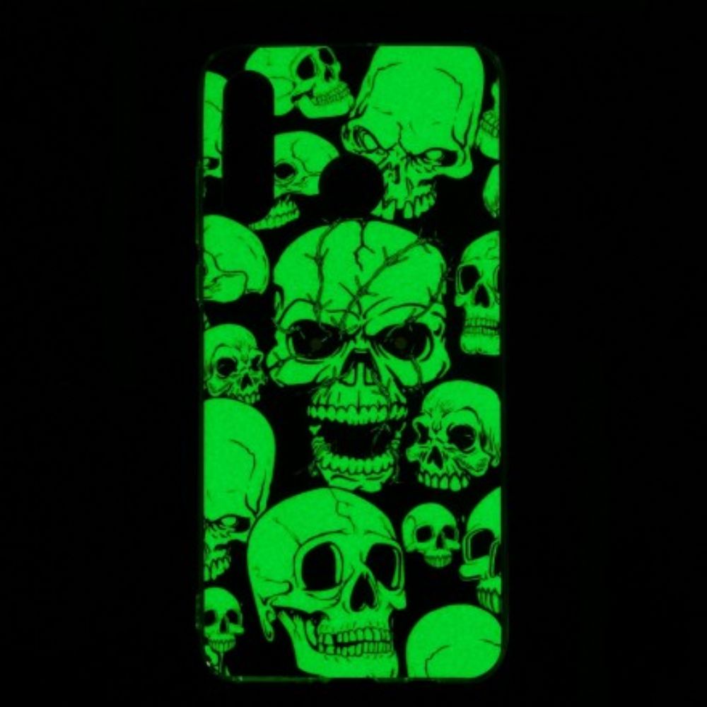 Hoesje voor Huawei P30 Lite Pas Op Voor Fluorescerende Schedels