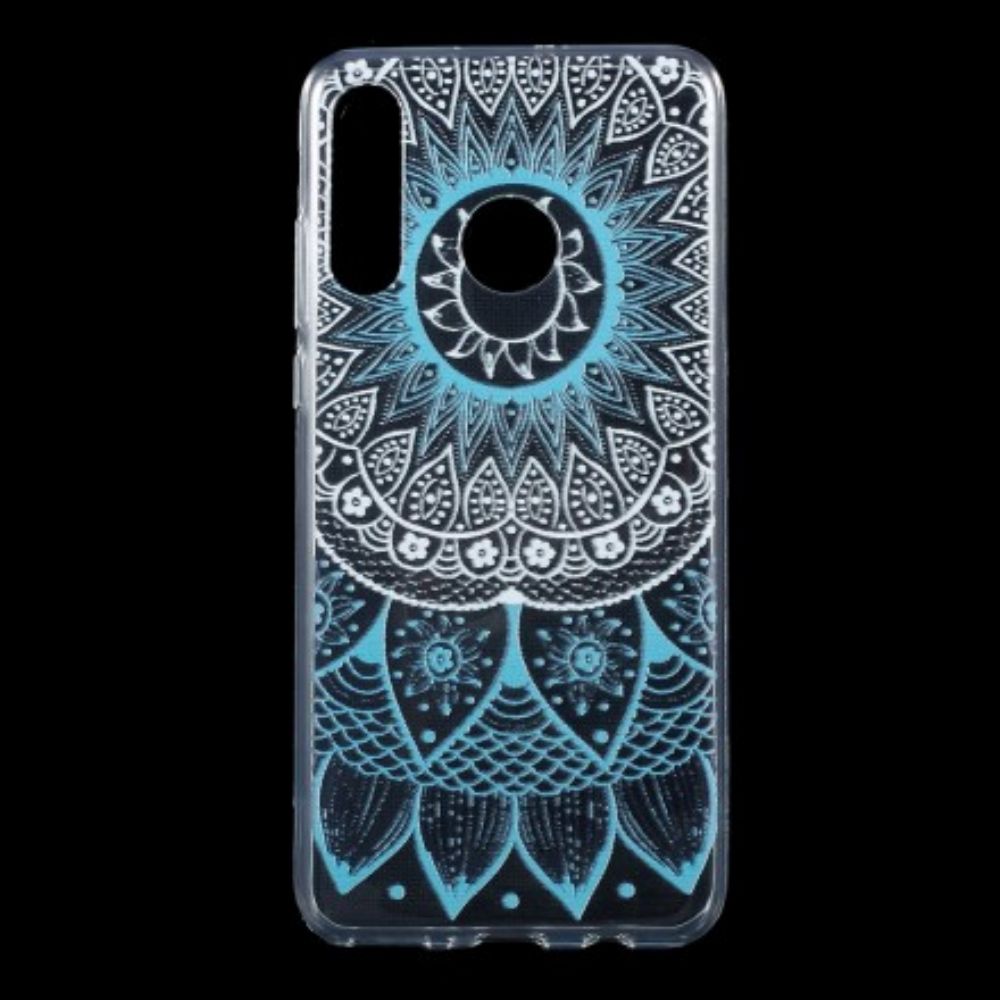 Hoesje voor Huawei P30 Lite Transparante Gekleurde Mandala