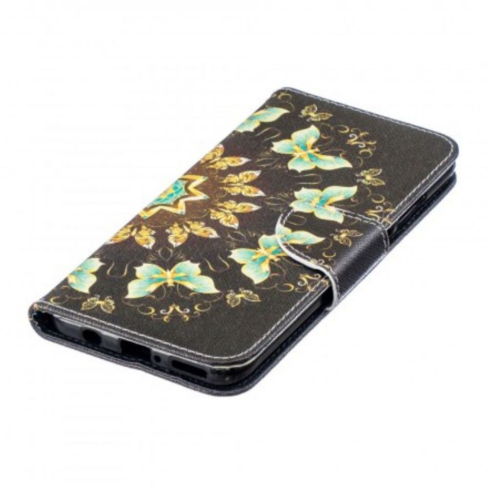 Leren Hoesje voor Huawei P30 Lite Vlinders Mandala